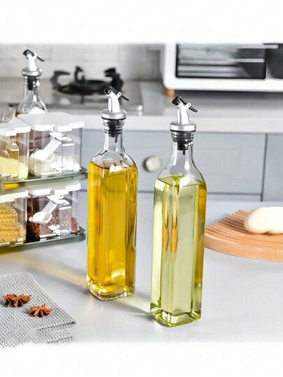 Glass Oil Bottle for Kitchen (500ml)