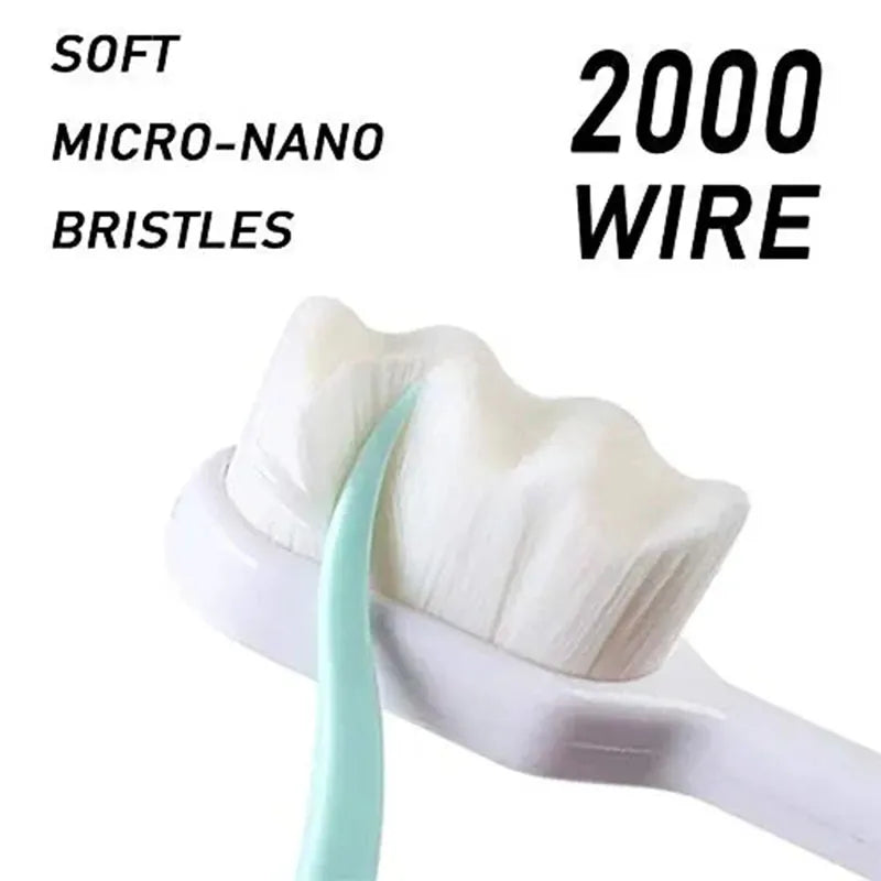 Nano toothbrush ultra soft with micro bristles for all ages