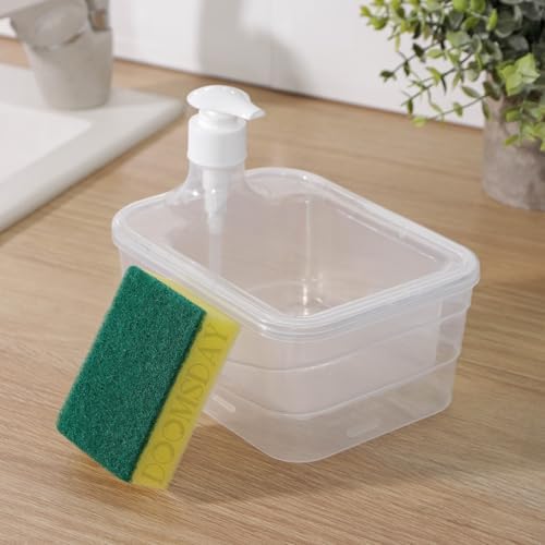 2-in-1 Liquid Soap Dispenser with Scrubber