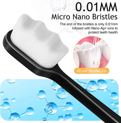 Nano toothbrush ultra soft with micro bristles for all ages