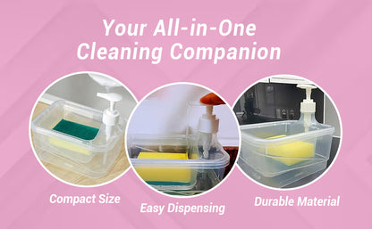 2-in-1 Liquid Soap Dispenser with Scrubber