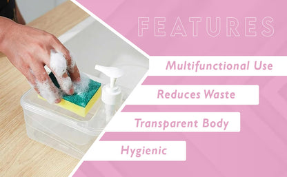 2-in-1 Liquid Soap Dispenser with Scrubber